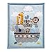 Bedtime Originals Two by Two Noah's Ark 3 Piece Crib Bedding Set, Blue/Gray