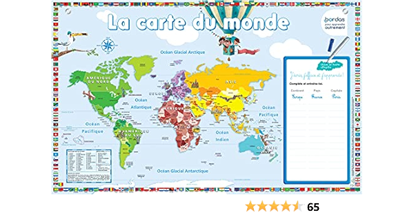 Les Posters Ardoises La Carte Du Monde Francescon Nicolas Amazon Com Books