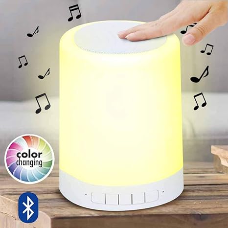 Lighting Home Lampada Smart Touch Con Cassa Speaker Altoparlante Da Tavolo Bluetooth Luce A Led Con Cambio Colore E Regolazione Luminosita Amazon It Illuminazione