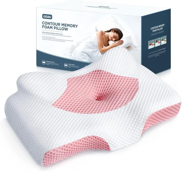 Osteo Cervical Pillow for Neck Pain Relief, Hollow Design Odorless Memory Foam Pillows with