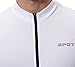 Spotti Men's Cycling Bike Jersey Short Sleeve with 3 Rear Pockets- Moisture Wicking, Breathable, Quick Dry Biking Shirt White