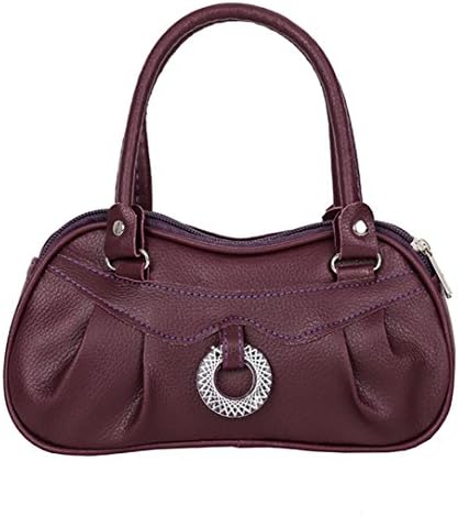 Clearance! Women Shoulder Bag, Neartime 2018 Fashion Pure color Zipper Handbag Soft Leather Satchel Tote Pleated Purse (❤️ 21cm(L)×6cm(W)×12cm(H), Purple)