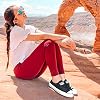 JENN-ARDOR-Womens-Low-Top-Fashion-Sneakers-Casual-Canvas-Shoes-Mesh-Knit-Slip-On-Sneaker-Flats