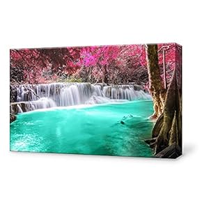 Canvas Wall Art for Living Room,Bedroom Home Artwork Paintings Waterfall Landscape Ready to Hang - 12x18 inches