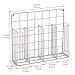 EZOWare Wall and Cabinet Door Mount Kitchen Wrap Organizer Rack Holder for Organizing Food Storage Bags, Aluminum Foil, Plastic Wrap, Wax Paper, Metal Silver