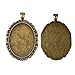 Bezel Pendant Trays Oval Cabochon Settings Trays Pendant Blanks For Jewelry Making 10Pcs #9