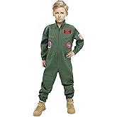 Sinkawa Jackets Fighter Pilot Costume Air Force Flight Suit Halloween Cosplay For Kids Boys