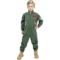 Dress Up America Kampfpiloten-Kostüm Für Mädchen – Kleid Mit Mütze, Gestickte Aufnäher – Top Gun Style