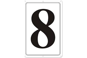 i-CowFun Premium Aluminum Number Signs 8-12" X 8" Numbered Signs for Parking Lots and Outdoor Use, Metal Number Sign 0-99, Long Lasting, Fade-Resistant, Easy Mounting, High Visibility