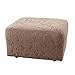 SureFit Stretch Jacquard Damask - Ottoman Slipcover - Mushroom