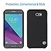 Galaxy J7 V Case, Galaxy Halo / J7 Prime / J7 Perx / J7 Sky Pro Case, MP-MALL Dual Layer Shockproof Armor Hybrid Defender Anti-Drop Rugged Protective Case Cover For Samsung Galaxy J7 2017 (Black)