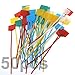 TEKEFT Pack of 50pcs 6 Inch Marker Nylon Cable Ties/Cable Label Mark Tag