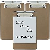 Trade Quest Pen Holder Memo Clipboards 6'' x 9'' (3 - Pack) (Pen Included)
