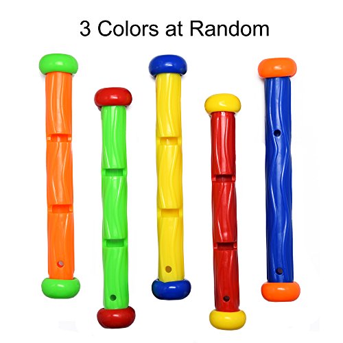 Fayoo 23 Pack Underwater Swimming/Diving Pool Toy Rings(4 Pcs), Toypedo Bandits(4 Pcs), Diving Sticks(3 Pcs) with Under Water Treasures (12 Pcs) Gift Set Bundle, Ages 3+