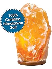 Himalayan Salt Lamp - Natural Hand Carved 100% Authentic Ionic Pink Salt Crystals - 8.5-10 Inches Tall