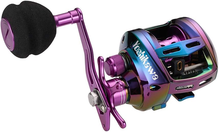 Yoshikawa Baitcasting Reel Lightweight Graphite Body 9+1 Shielded BBS Corrosion Resistant 6.3:1 High Speed Low Profile Baitcaster Magnetic Brake Freshwater Saltwater