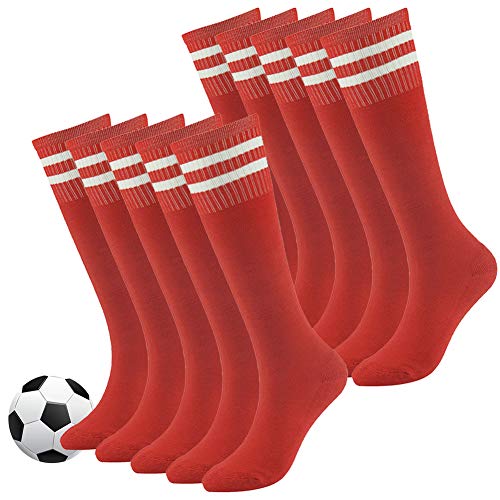 Calcetines de béisbol para jóvenes, Fasoar Teens Knee High Team Calcetines deportivos Calcetines de fútbol para niños Paquete de 10