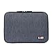 BUBM Travel Cable Organizer, Universal Electronic Accessories Bag Gear Storage Case for Cord, USB Flash Drive, Earphone and more, Perfect Size for iPad Mini (Medium, Dark Blue)