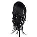 Anself Hairdressing Training Practice Head Long Hair Black Dummy Model Mannequin Cut with Clamp