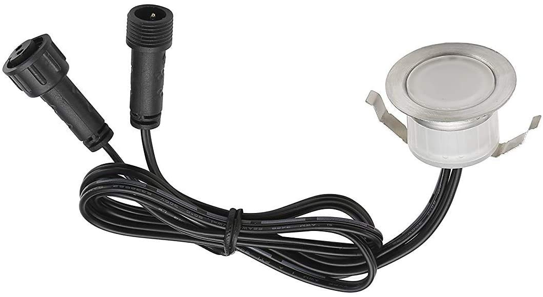 INDARUN RGBW Led Decking Lights Waterproof IP67 Ø45MM 12V - Remote Control Led Plinth Light Kits for Terrace/Patio/Path/Wall/Garden/Decoration