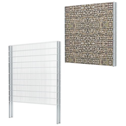 vidaXL Gabione Doppelstabmattenzaun verzinkt 2008x2030 mm 6 m Gartenzaun Zaun – Bild 3