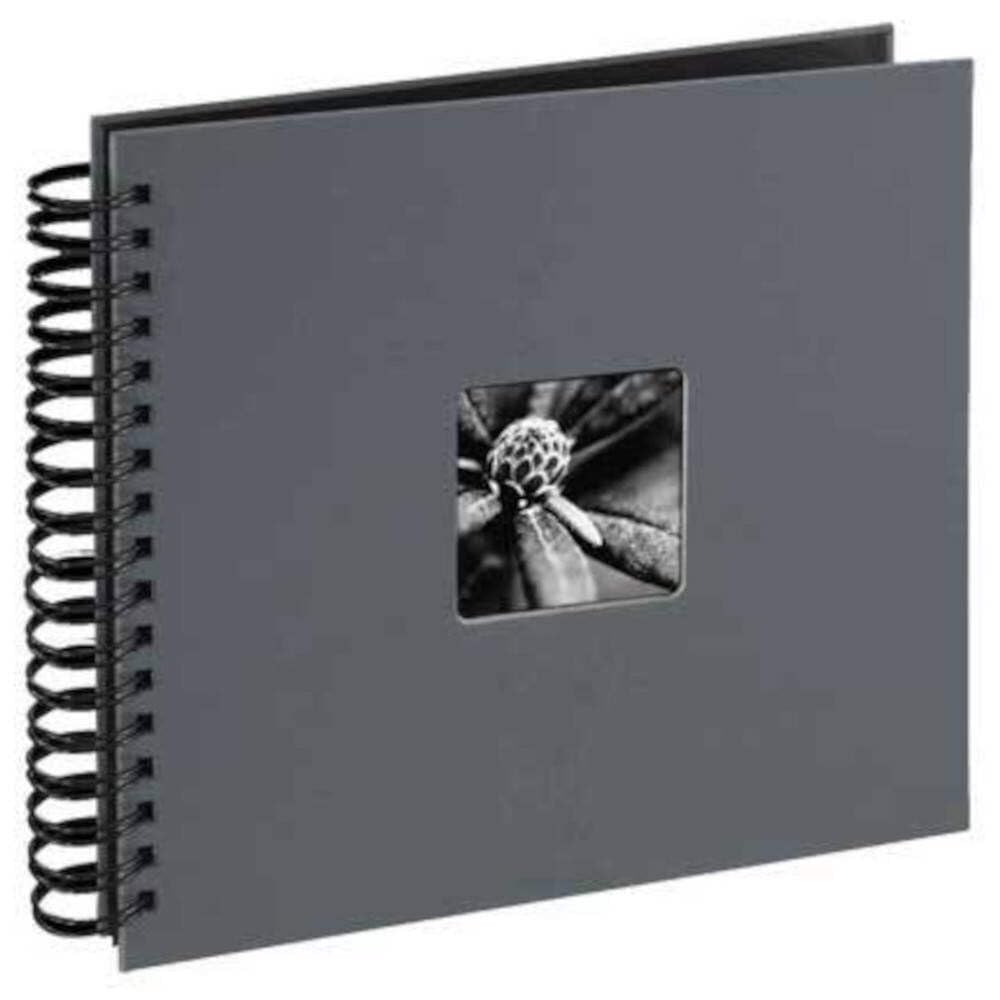 Hama "Fine Art Spiral Album, 28 x 24 cm, 50 Black Pages, grey
