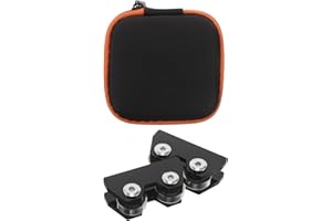 MOBUTOFU Pool Cue Straightness Tester Tool Set, Portable Black Billiard Cue Accuracy Checker for Training