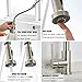 VAPSINT Commercial Stainless Steel Single Lever Handle Pull Down Sprayer Spring Kitchen Faucet, Kitchen Sink Faucet Brushed Nickel Finish