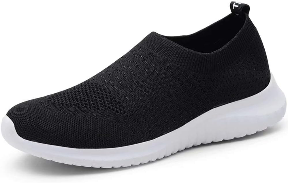 konhillWomen's Walking Tennis Shoes - Lightweight Athletic Casual Gym Slip on Sneakers