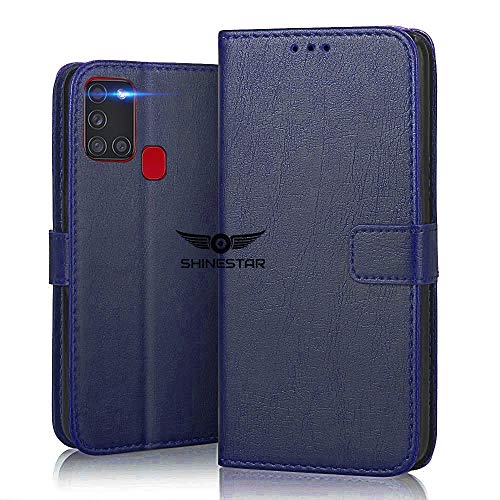 SHINESTAR Galaxy A21s Flip Case | PU Leather Flip Cover Wallet Case with TPU Silicone Case Cover for Samsung Galaxy A21s