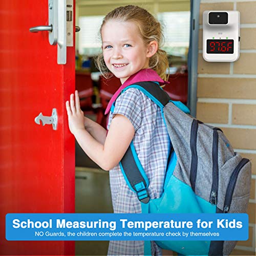 GEKKA WallMounted Thermometer, NonContact Wall Mounted Forehead