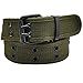 Samtree Canvas Web Belts for Men Women,Double Grommet Hole Buckle Belt(Army Green)