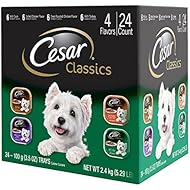 CESAR CLASSICS Poultry Variety Pack Dog Food Trays 3.5 Ounces (Pack of 24)