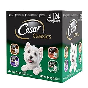 CESAR Canine Cuisine Poultry Variety Pack Dog Food Trays 3.5 Ounces (Pack of 24)