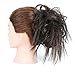 Tousled Updo Messy Bun Hair Piece Scrunchies Synthetic Wavy Bun Extensions Rubber Band Elastic Scrunchie Chignon Instant Ponytail Hairpiece for Women (4A)