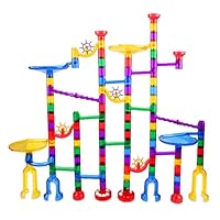 Marble Run Set 122 Pcs - Construction Building Blocks STEM Toys for 4 5 6 7 Year Old Boys Girls Kids