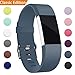 For Fitbit Charge 2 Bands, Hotodeal Replacement Wristbands Soft Silicone Accessory Strap for Fitbit Charge2 HR Tracker, Buckle, 12 Colors, Small Slate