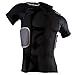 Cramer Lightning 5 Pad Youth Football Shirt with Integrated Rib, Spine and Clavicle Pads, Youth Football Padded Compression Shirt, Rib Protector Shirt, Padded Basketball Shirt, Black, Youth Large