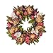 Large Blooming vintage Flower wreath handmade home wall decor
