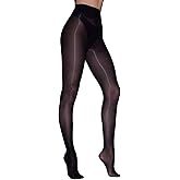 YSGUYILT Womens Sexy Tights Shiny Sheer Control Top Footed Tights Silk Stockings 8D Shimmery High Waist Pantyhose