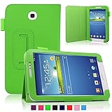 Infiland Folio PU Leather Stand Case Cover For Samsung Galaxy Tab 3 7.0 SM-T210R/T211 (Samsung Galaxy Tab 3 7.0 SM-T210R, Green)