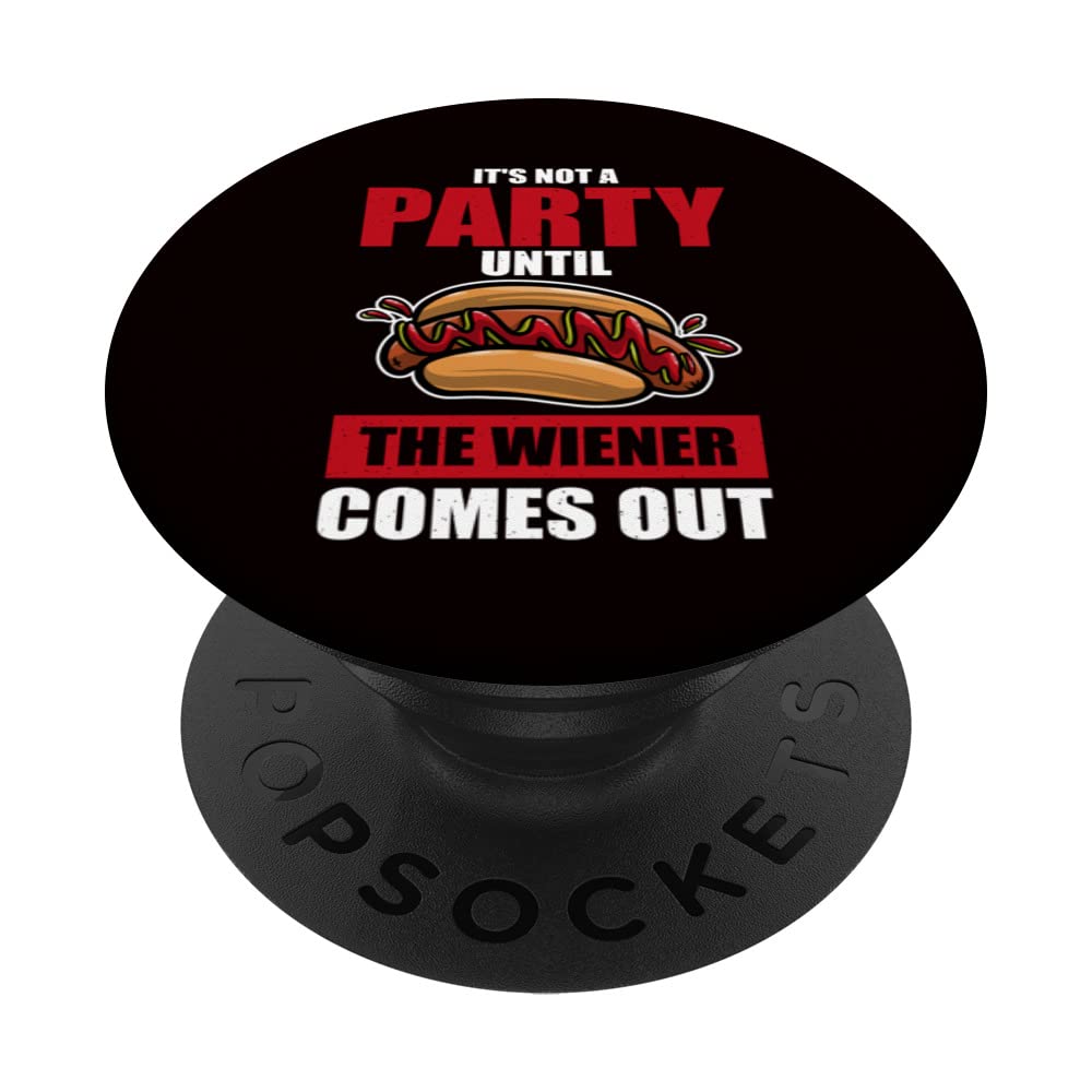 Funny Hotdogs Wiener Patriotic Grilling BBQ Adult PopSockets Swappable PopGrip