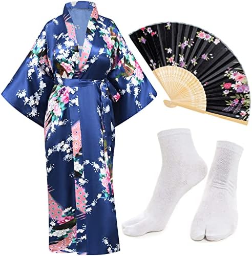 Moonker Ropa de niñas japonesas bata de bebé para niños pequeños trajes tradicionales para niñas vestido y falda vestido para niños, Negro -, 4-5T