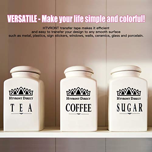 Clear Vinyl Transfer Paper Tape Roll 6" x 50 Feet Clear w/Red Alignment