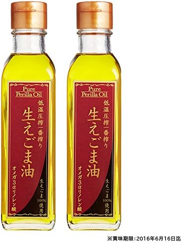 Amazon 訳あり 賞味期限 16 6 16 迄 低温圧搾一番搾り 生えごま油 165g 2本 韓国産 エゴマ油 株式会社淳子 えごま油 通販