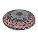 GANESHAM Indian Boho Decor Round Mandala Pillow Throw Mandala Tapestry Hippie Round Seating Pouf Ottoman, Mandala Floor Pillow 32x32 (Blue & Red)