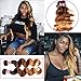 B&F Hair Brazilian Virgin Ombre Hair Body Wave Weft 3 Bundles 100% Unprocessed Virgin Human Hair Extensions (100+/-5g)/pc (18 20 22inch #1b/#4/#27)