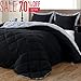 downluxe Twin Comforter Set - Black and Grey Twin Comforter, Soft Bedding Sets for All Seasons -2 Pieces - 1 Comforter (66