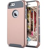 iPhone 6 plus Case,[5.5inch]by Ailun,Soft TPU Bumper&Hard Shell Solid PC Back,Shock-Absorption&Anti-Scratch Hybrid Dual-Layer Slim Cover[Rose Gold]