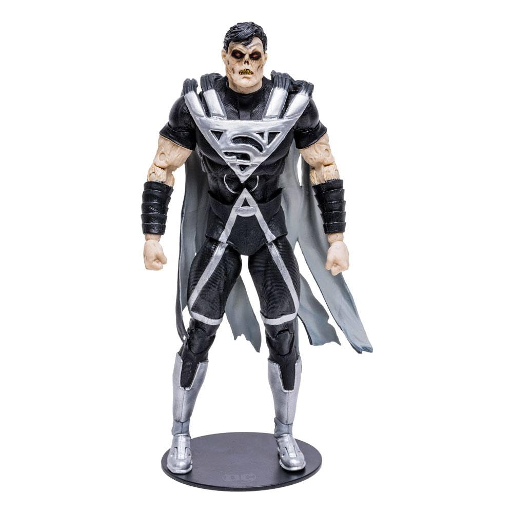 McFarlane Toys, 7-Inch DC Blackest Night Superman Action Figure with 22 Moving Parts, Collectible DC Figure with Unique Collectible Character Card – Ages 12+